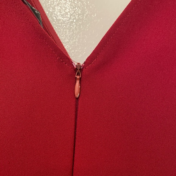ZARA neoprene deep red 3/4 length dress - Picture 8 of 9